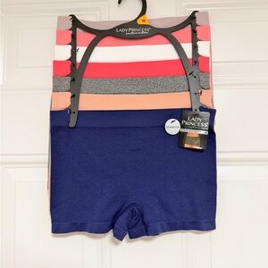 Lady Princess Women's Seamless Boyshort Panties - Navy (Pack)